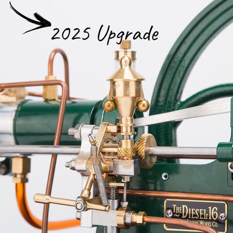 RETROL 16cc Horizontal 4-Stroke Diesel Stationary Engine Model Water-Cooled ICE Engine D16 - stirlingkit