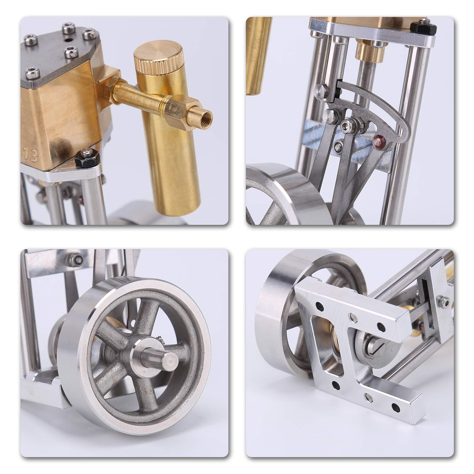 V1313 Mini Reversing Single-Cylinder Steam Engine Vertical Model Kits ...