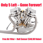 CISON FG-VT9 9cc V-twin V2 Engine Four-stroke Air-cooled Motorcycle RC Gasoline Engine - stirlingkit
