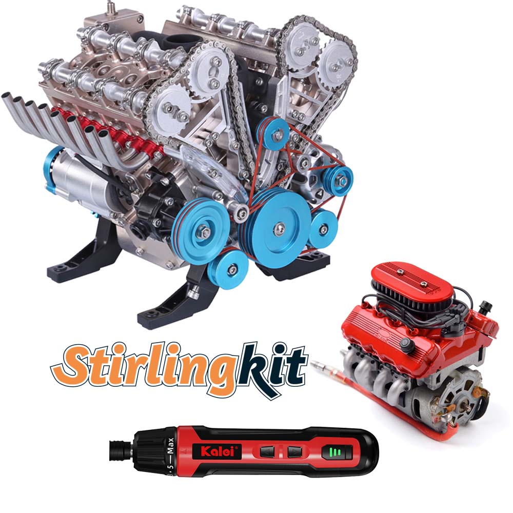 V8 Engine Master Set – A Must-Have for Every Engine Building Fan - stirlingkit