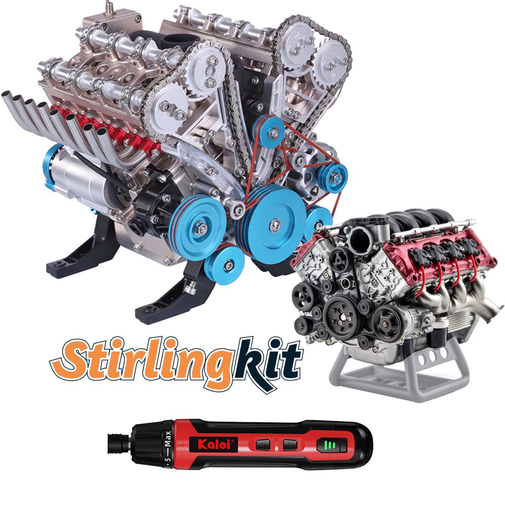 V8 Engine Master Set – A Must-Have for Every Engine Building Fan - stirlingkit