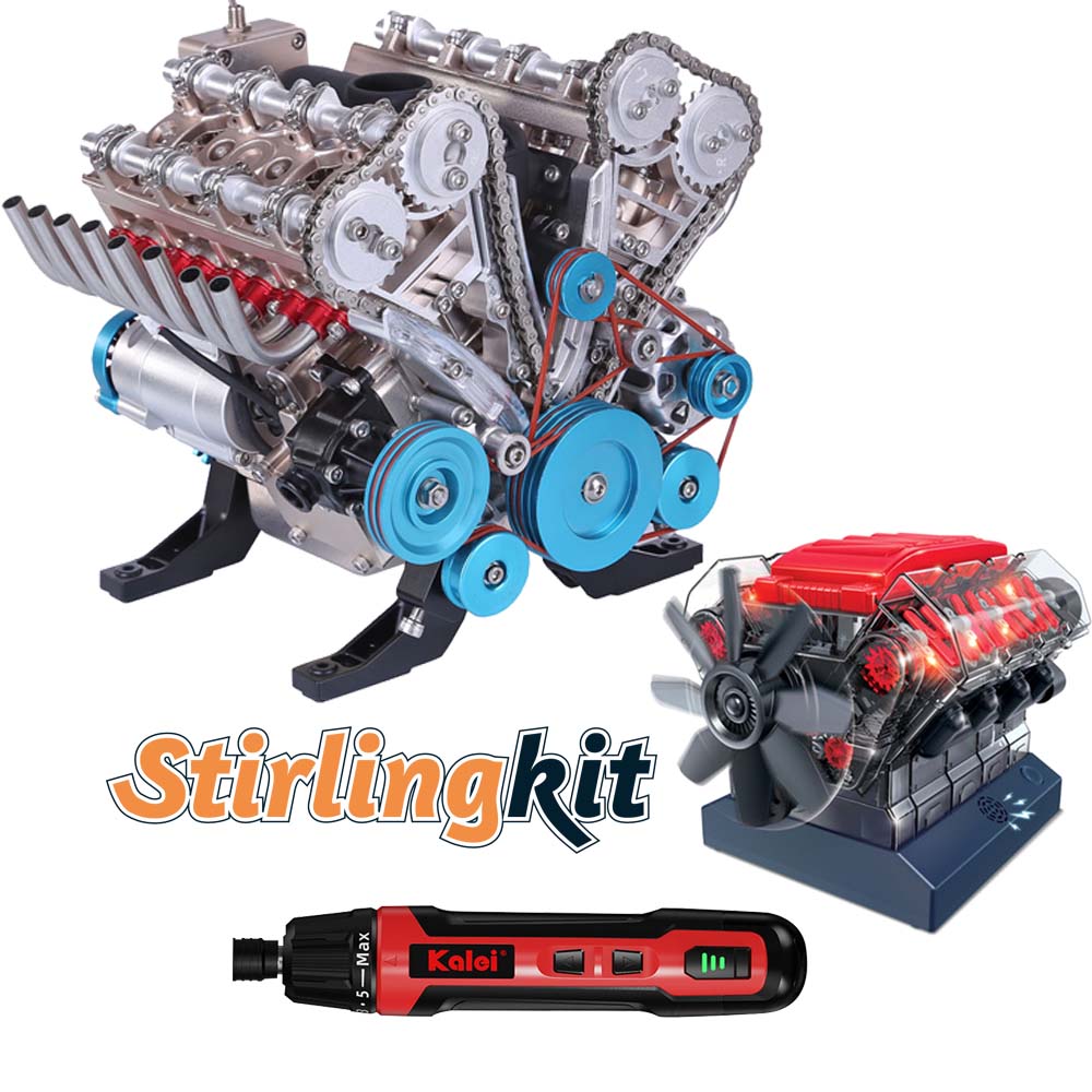 V8 Engine Master Set – A Must-Have for Every Engine Building Fan - stirlingkit