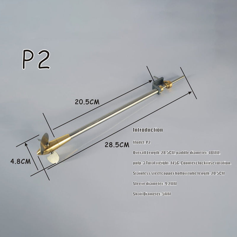 Variable-Pitch Propeller Set Up to Fit Model Boat Steam Engine with Dual-Bearing Rudder - stirlingkit