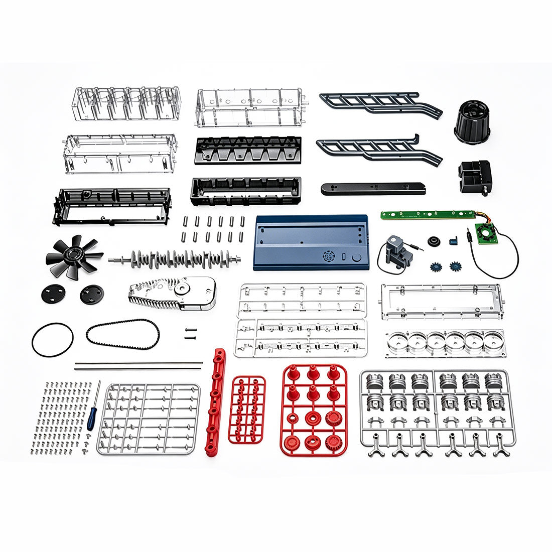 Visible Inline 6 Engine Model Kits - Build Your Own STEM Straight Six Engine that Runs Kit for Adults & Kids - stirlingkit