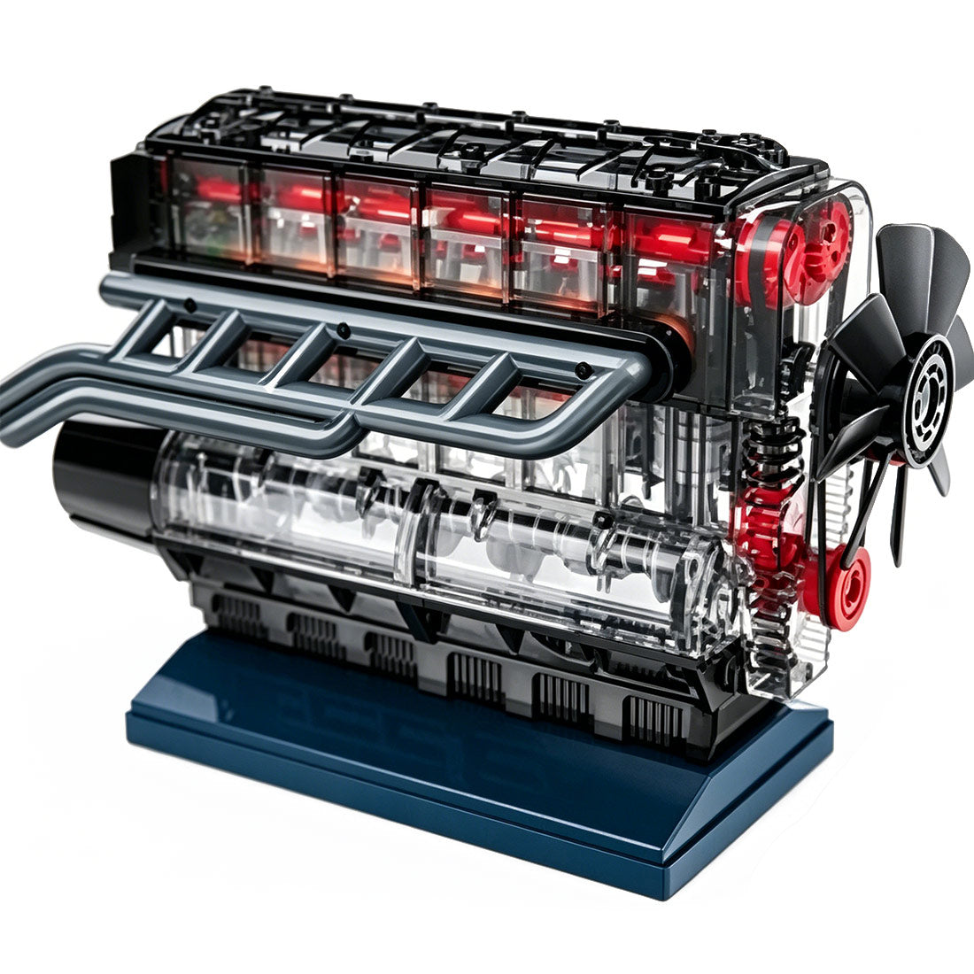 Visible Inline 6 Engine Model Kits - Build Your Own STEM Straight Six Engine that Runs Kit for Adults & Kids - stirlingkit