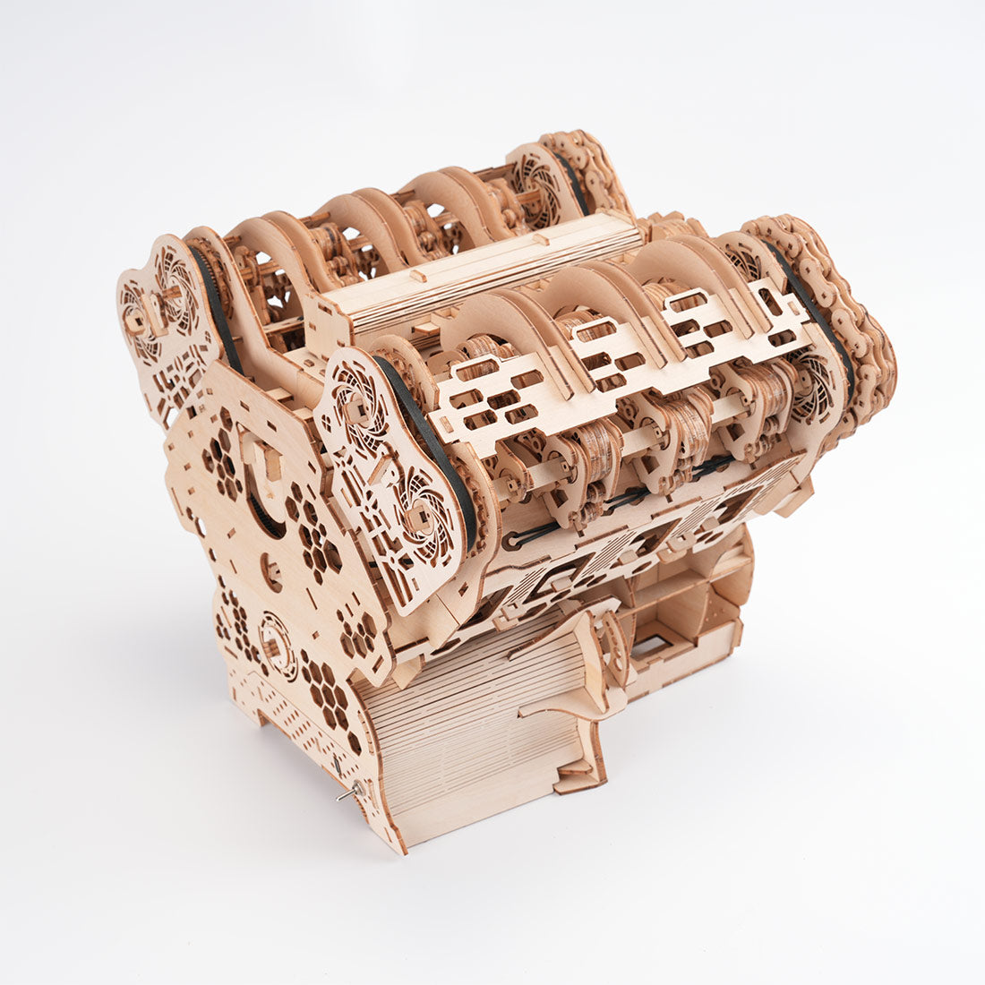 W12 Engine Model Kits That Runs 1400+PCS Iconic 3D Wooden Mechanical Car Engine Model - stirlingkit