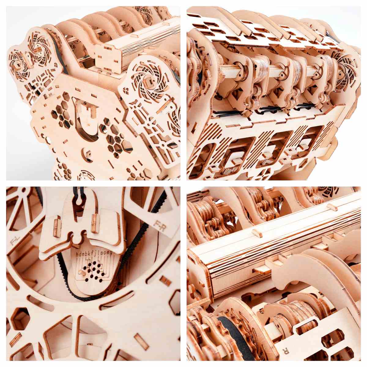 W12 Engine Model Kits That Runs 1400+PCS Iconic 3D Wooden Mechanical Car Engine Model - stirlingkit