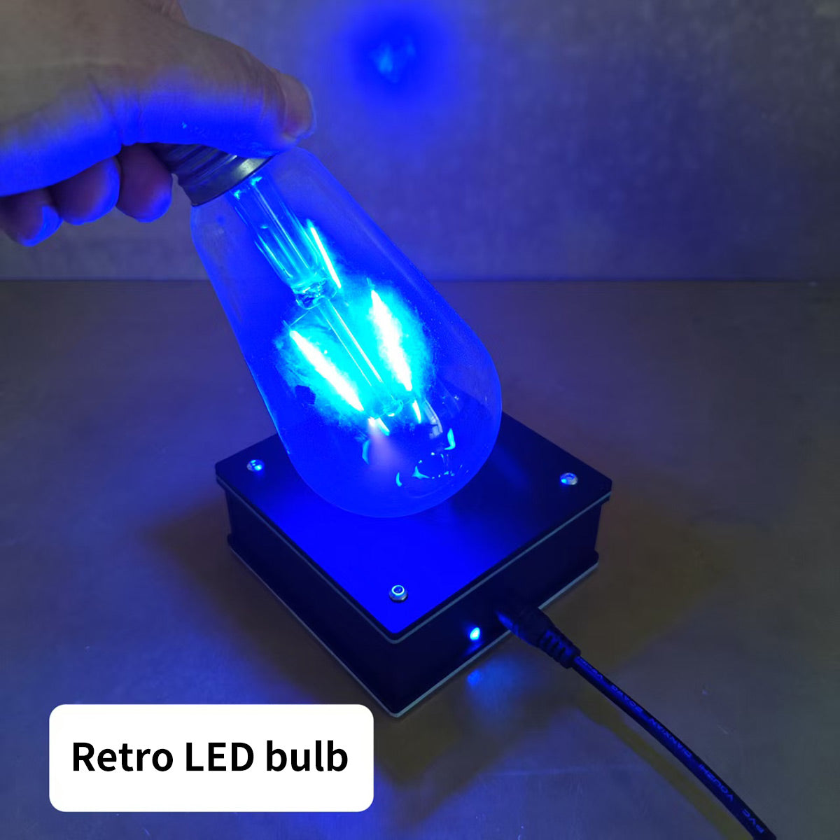 Wireless Flat Tesla Coil Lamp Base Lighting Device Tech Toy - stirlingkit