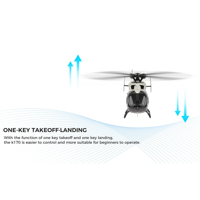 WL-K160 EC-145 160-Class 2.4G 4CH Scale Rescue RC Helicopter Model RTF Beginner Plane Under $100