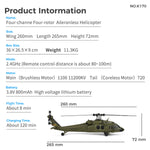 WLTOYS XK 170 Blackhawk UH-60L RC Helicopter With Landing Pad and Display Stand K170 - stirlingkit