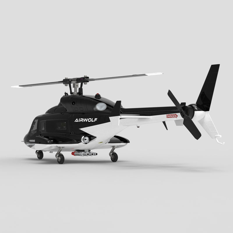 WOLFBUSH AW-911 Airwolf 1/34 Scale RC Helicopter Smart GPS 2.4G 9CH 6G/3D Stunt RC Airplane - stirlingkit