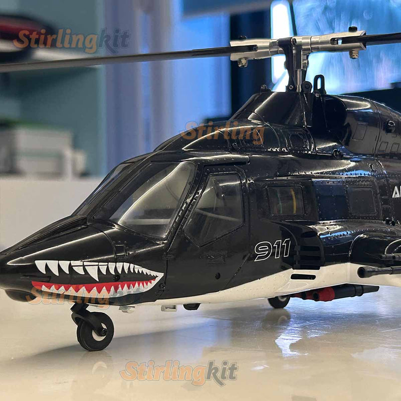WOLFBUSH AW-911 Airwolf 1/34 Scale RC Helicopter Smart GPS 2.4G 9CH 6G/3D Stunt RC Airplane - stirlingkit
