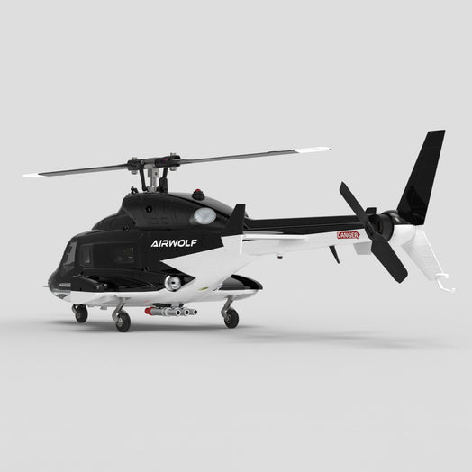WOLFBUSH AW-911 Airwolf 1/34 Scale RC Helicopter Smart GPS 2.4G 9CH 6G/3D Stunt RC Airplane - stirlingkit