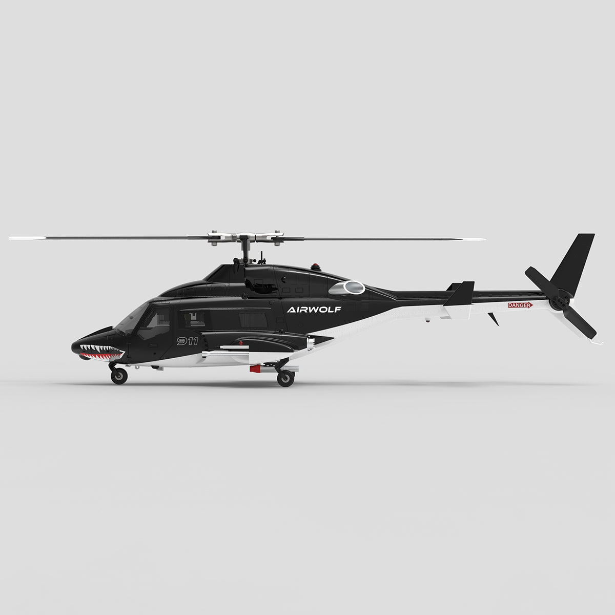 WOLFBUSH AW-911 Airwolf 1/34 Scale RC Helicopter Smart GPS 2.4G 9CH 6G/3D Stunt RC Airplane - stirlingkit