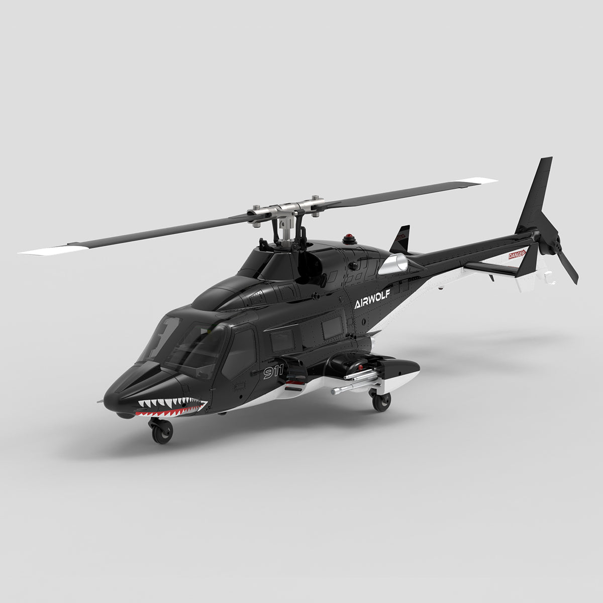 WOLFBUSH AW-911 Airwolf 1/34 Scale RC Helicopter Smart GPS 2.4G 9CH 6G/3D Stunt RC Airplane - stirlingkit