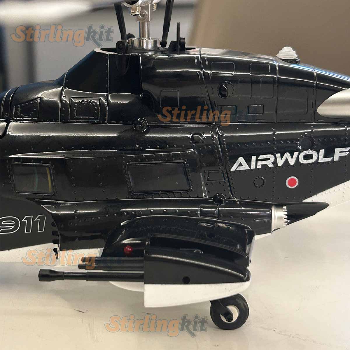 WOLFBUSH AW-911 Airwolf 1/34 Scale RC Helicopter Smart GPS 2.4G 9CH 6G/3D Stunt RC Airplane - stirlingkit