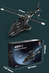 WOLFBUSH AW-911 Airwolf 1/34 Scale RC Helicopter Smart GPS 2.4G 9CH 6G/3D Stunt RC Airplane - stirlingkit