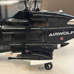 WOLFBUSH AW-911 Airwolf 1/34 Scale RC Helicopter Smart GPS 2.4G 9CH 6G/3D Stunt RC Airplane - stirlingkit