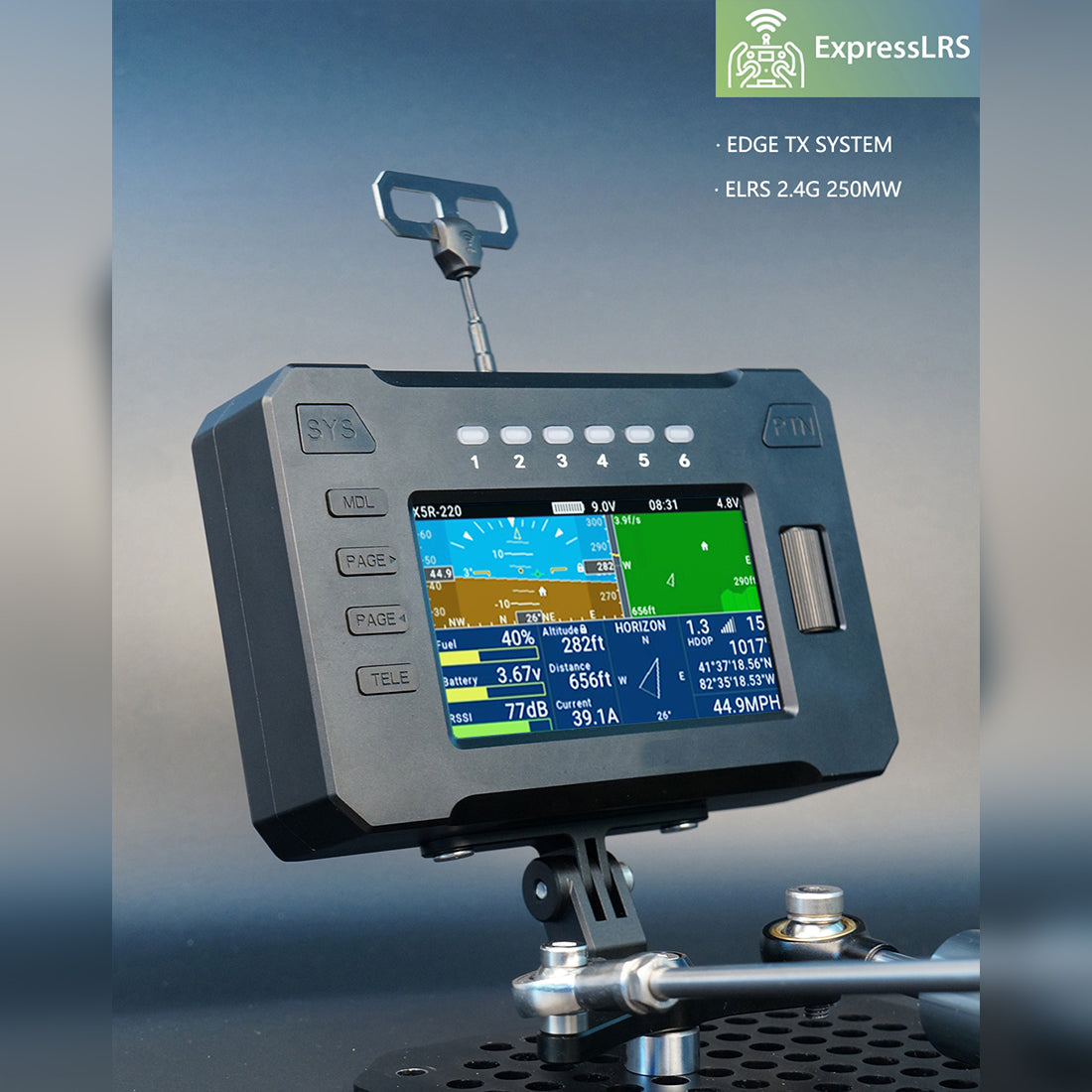 WOLFBUSH FF10 ELRS 2.4G EdgeTX RC Transmitter – Flight Simulator Controller for FPV & Aircraft Training - stirlingkit