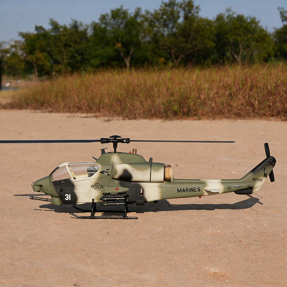 WOLFBUSH & ROBAN AH-1W Cobra 470-Class Military GPS Large RC Helicopter Model 2.4G 6CH - stirlingkit