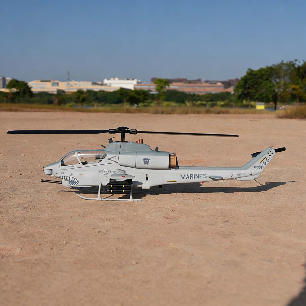 WOLFBUSH & ROBAN AH-1W Cobra 470-Class Military GPS Large RC Helicopter Model 2.4G 6CH - stirlingkit