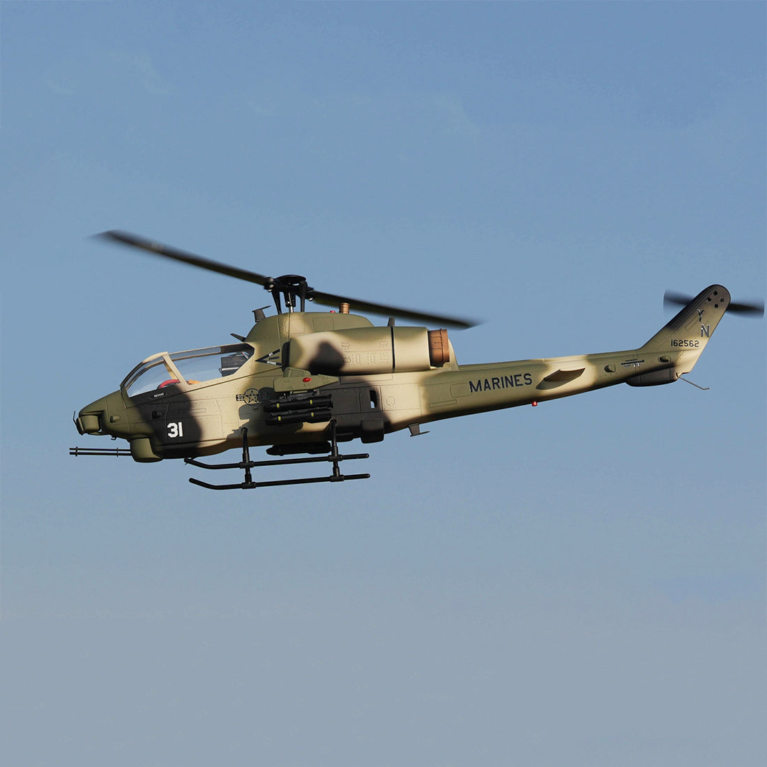 WOLFBUSH & ROBAN AH-1W Cobra 470-Class Military GPS Large RC Helicopter Model 2.4G 6CH - stirlingkit