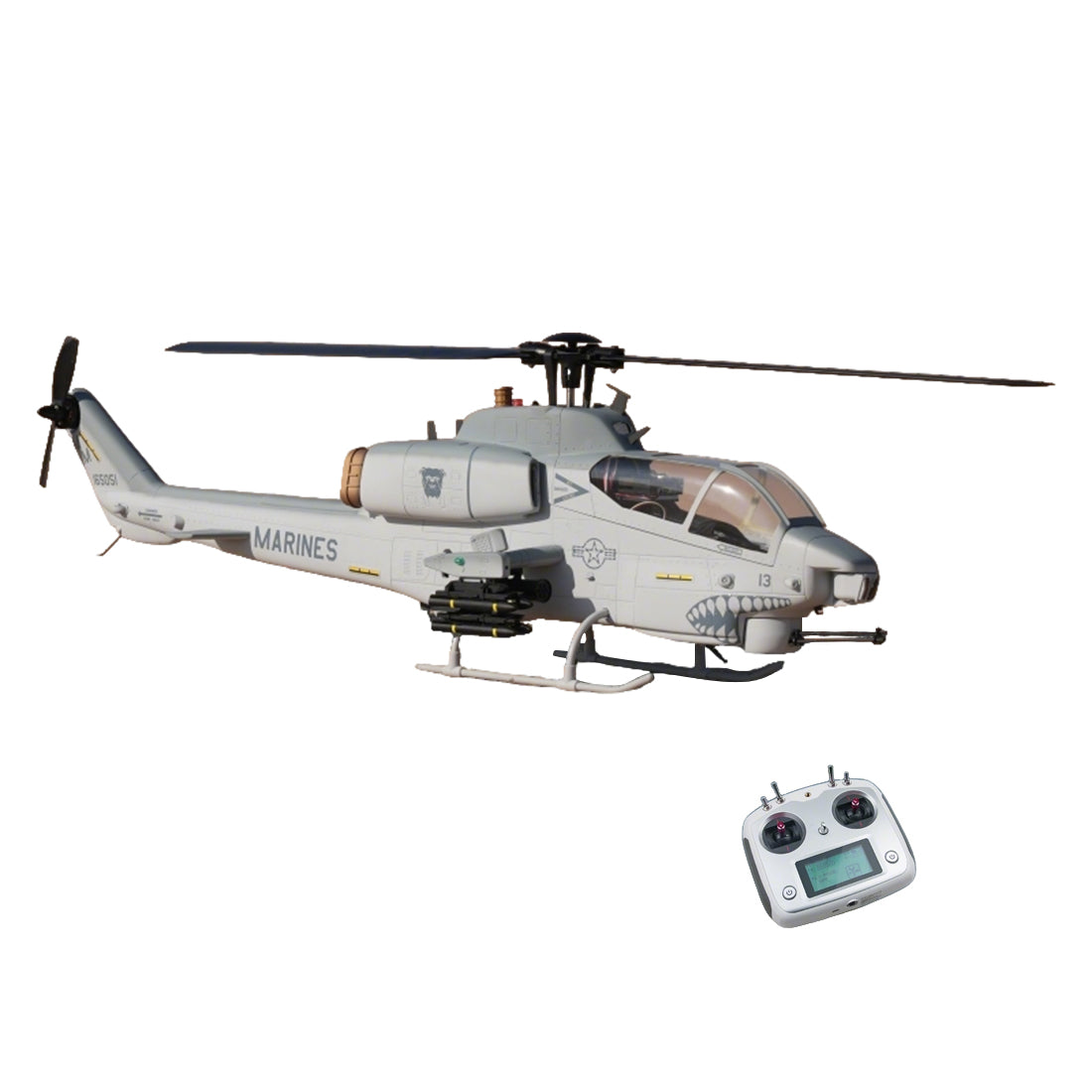 WOLFBUSH & ROBAN AH-1W Cobra 470-Class Military GPS Large RC Helicopter Model 2.4G 6CH - stirlingkit