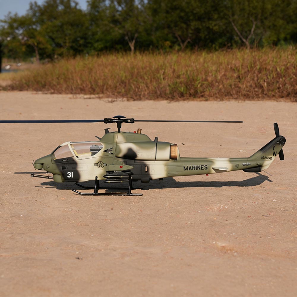 WOLFBUSH & ROBAN AH-1W Cobra 470-Class Military GPS Large RC Helicopter Model 2.4G 6CH - stirlingkit