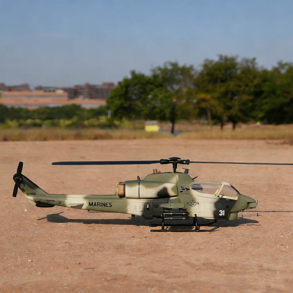 WOLFBUSH & ROBAN AH-1W Cobra 470-Class Military GPS Large RC Helicopter Model 2.4G 6CH - stirlingkit