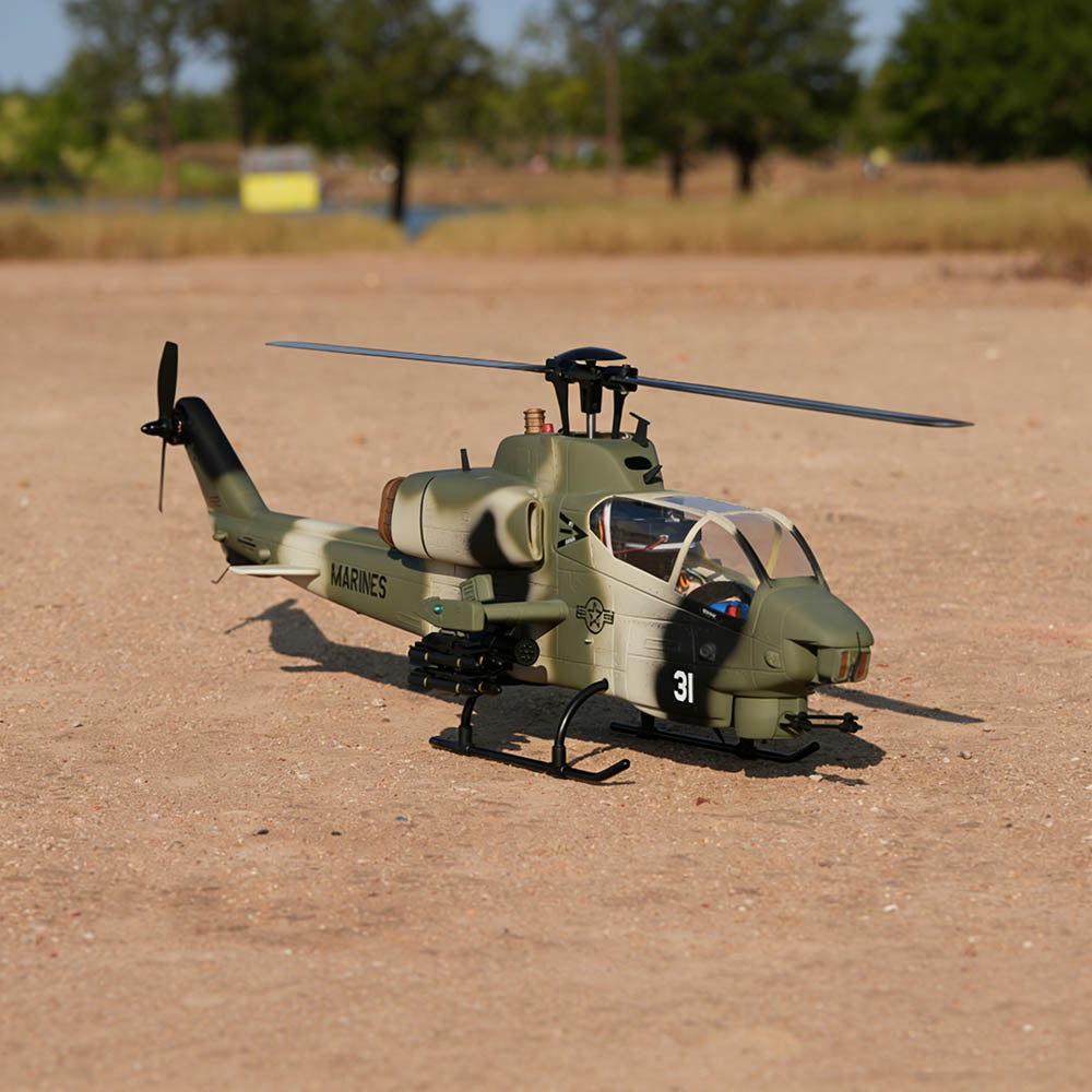 WOLFBUSH & ROBAN AH-1W Cobra 470-Class Military GPS Large RC Helicopter Model 2.4G 6CH - stirlingkit