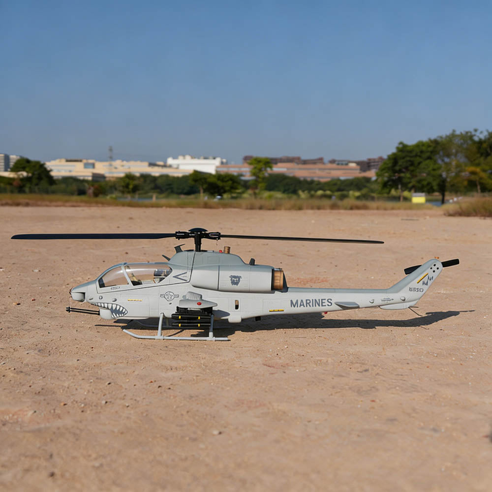WOLFBUSH & ROBAN AH-1W Cobra 470-Class Military GPS Large RC Helicopter Model 2.4G 6CH - stirlingkit
