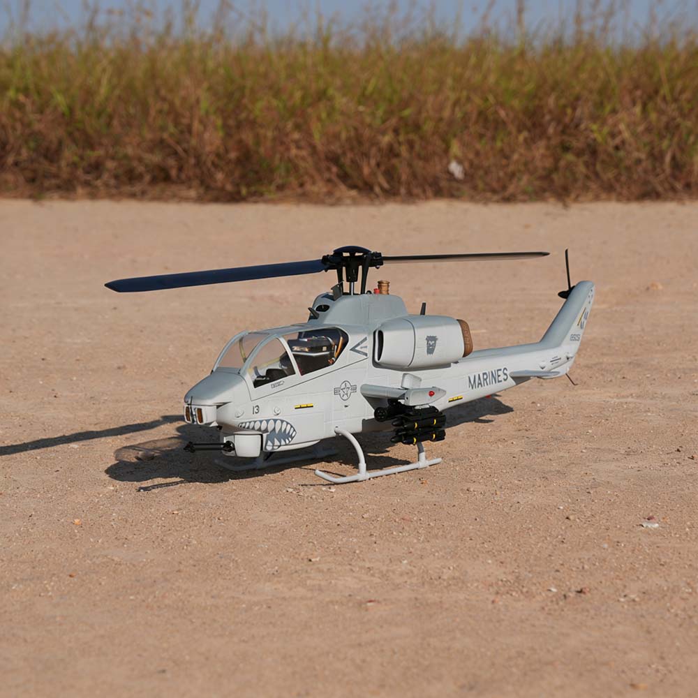 WOLFBUSH & ROBAN AH-1W Cobra 470-Class Military GPS Large RC Helicopter Model 2.4G 6CH - stirlingkit