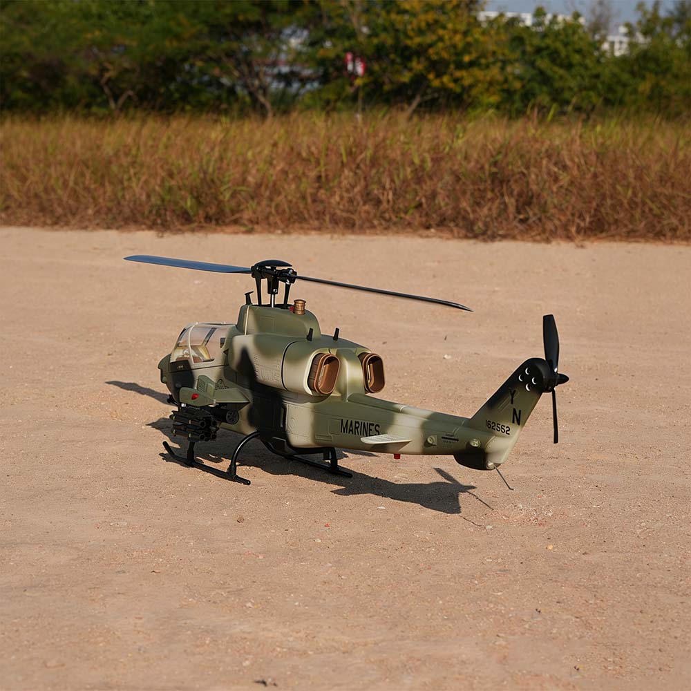WOLFBUSH & ROBAN AH-1W Cobra 470-Class Military GPS Large RC Helicopter Model 2.4G 6CH - stirlingkit