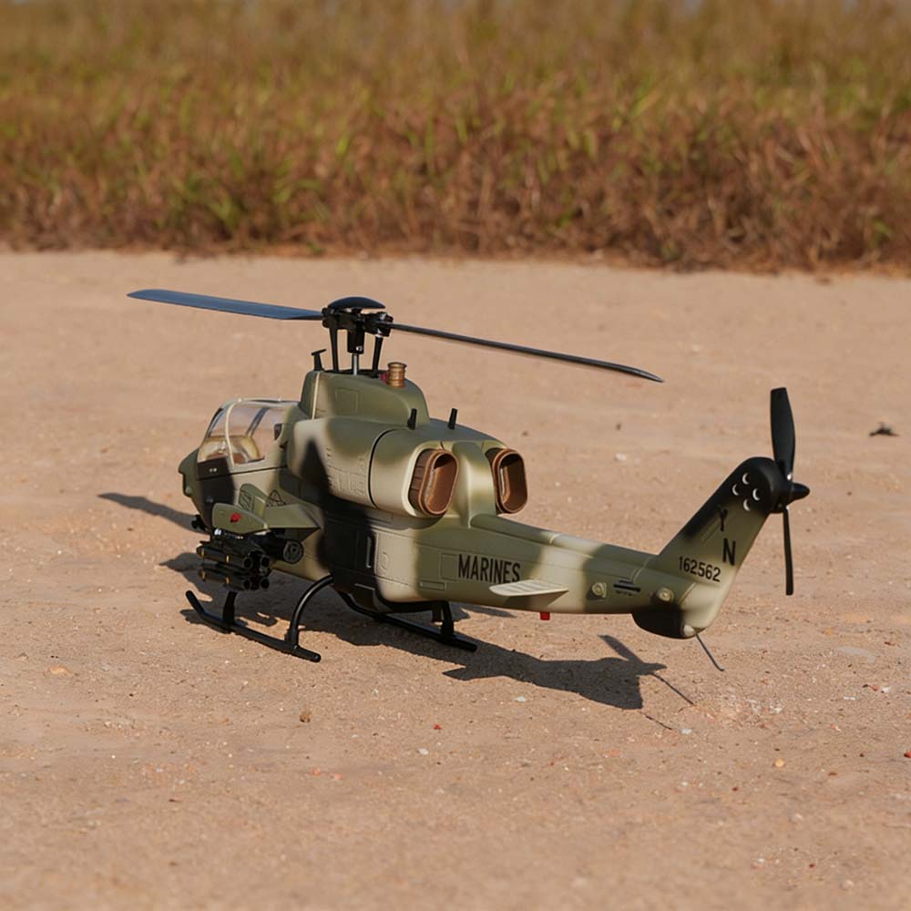 WOLFBUSH & ROBAN AH-1W Cobra 470-Class Military GPS Large RC Helicopter Model 2.4G 6CH - stirlingkit