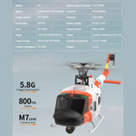 WOLFBUSH × YU XIANG F07S Micro Scale F07S UH-1 Huey 1/34 RTF GPS Rescue RC Helicopter