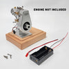 Wooden Stand Base for MUSA F1-2.7cc Engine Models with Switch & Indicator Light - stirlingkit