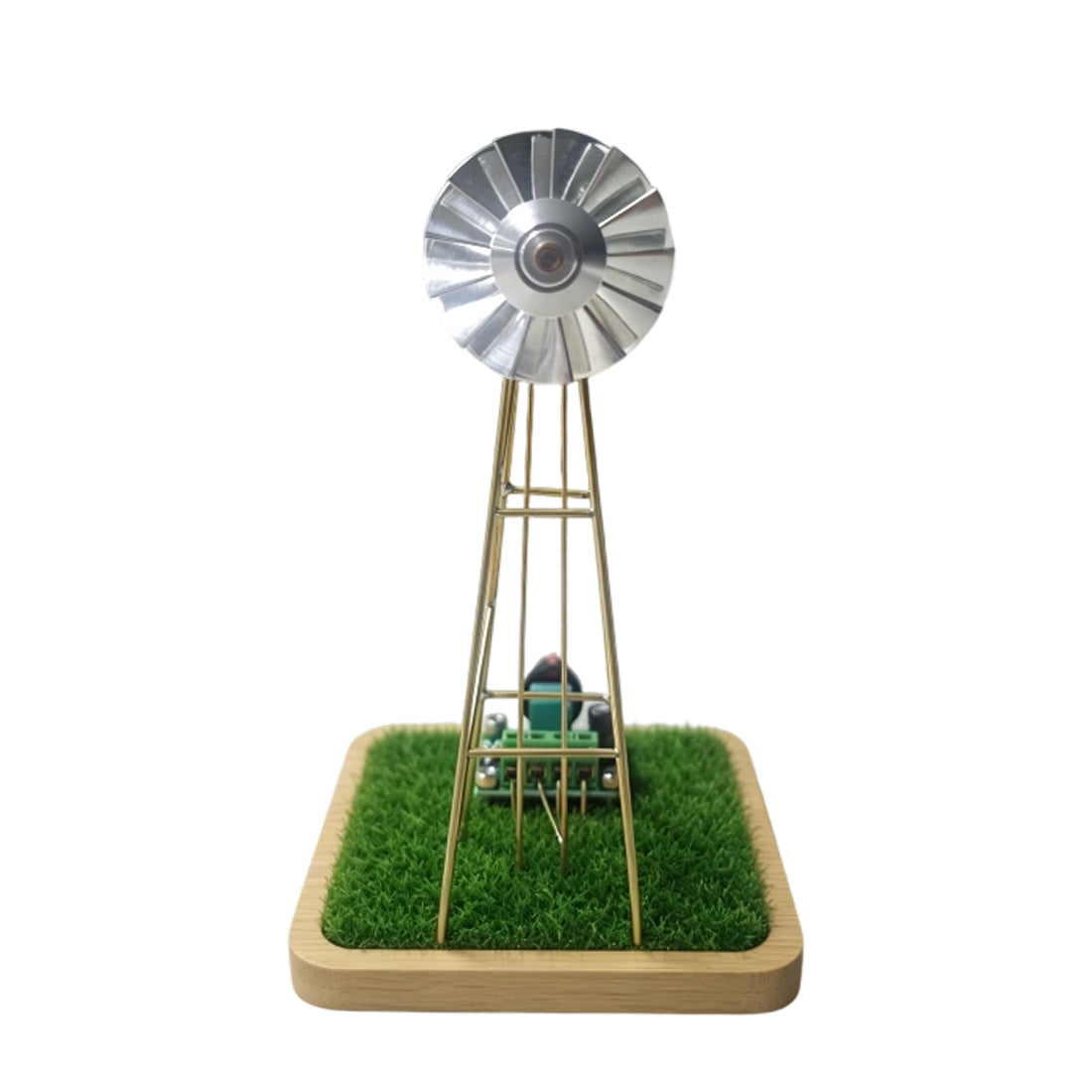 Working American Windmill DIY Circuit Sculpture Model Kits Edison LED Lamp