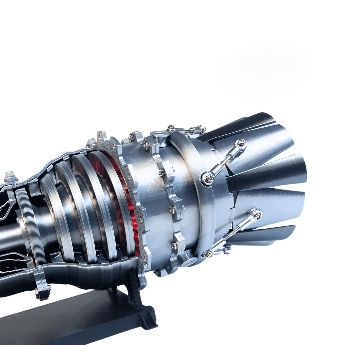 Working J79 Cold War Turbojet Engine Model with Adjustable Exhaust Nozzle - stirlingkit