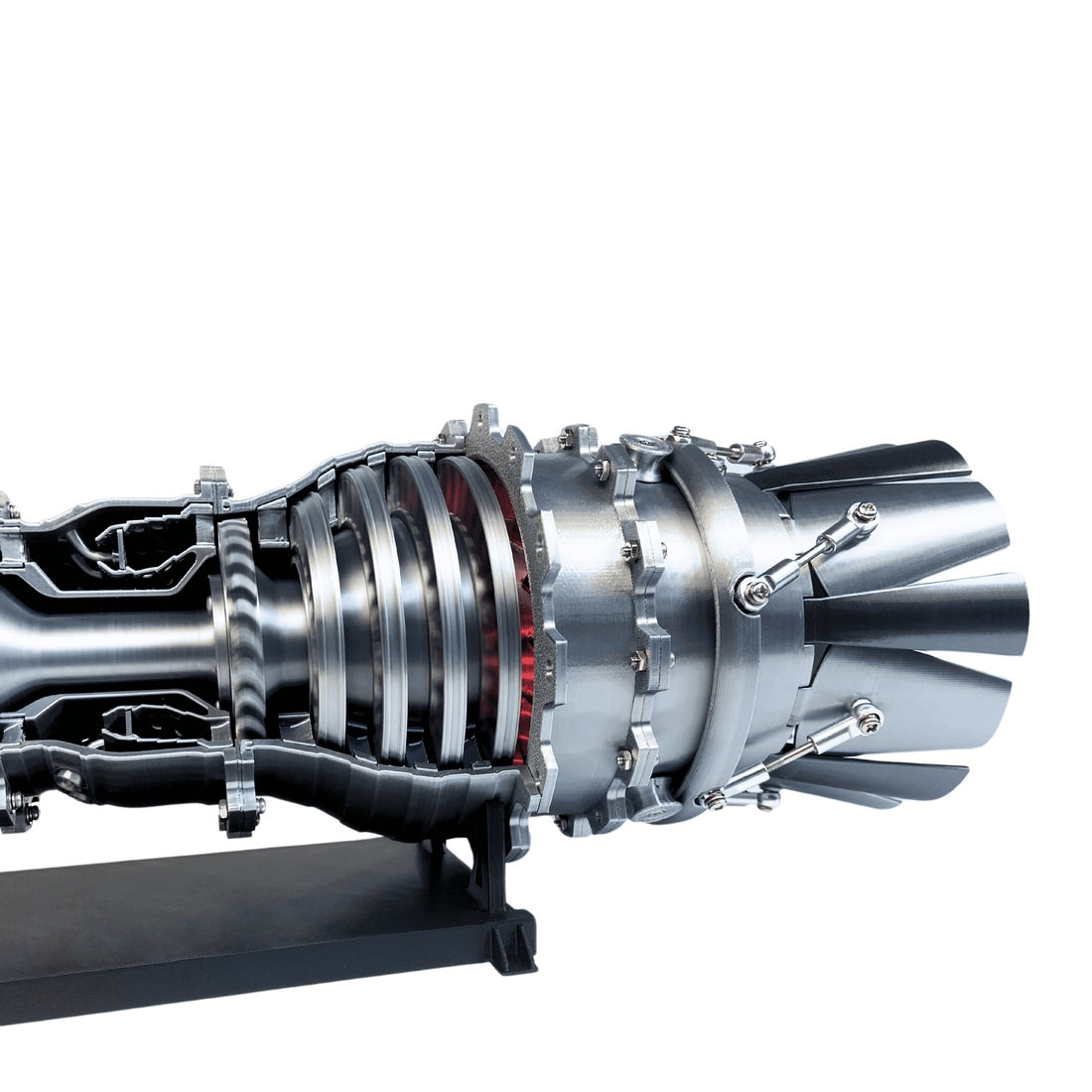 Working J79 Cold War Turbojet Engine Model with Adjustable Exhaust Nozzle - stirlingkit