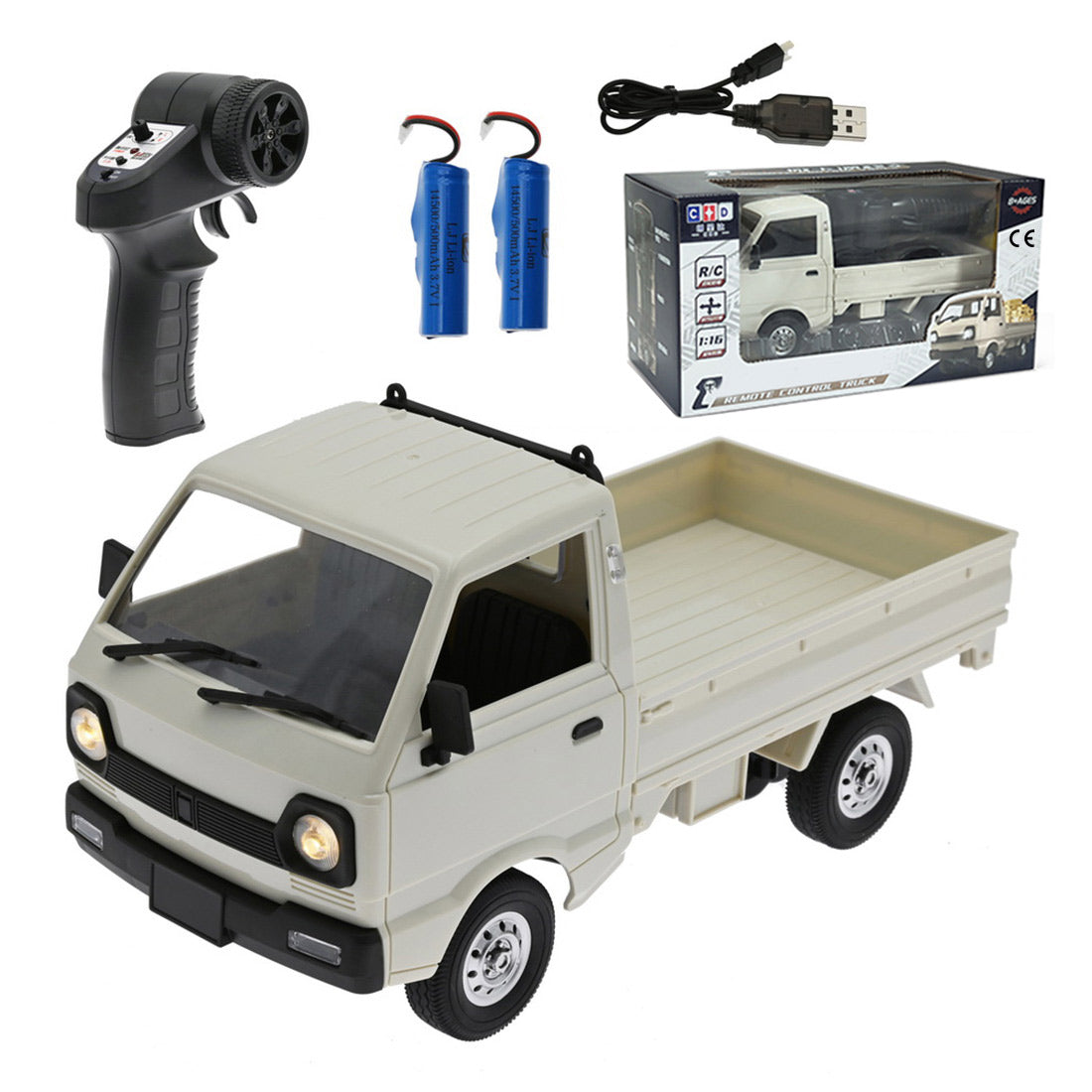 WPL D12 WPL D12 Mini Truck 1/16 2.4Ghz RC Car Pickup truck for Him - stirlingkit
