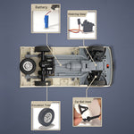 WPL D12 WPL D12 Mini Truck 1/16 2.4Ghz RC Car Pickup truck for Him - stirlingkit