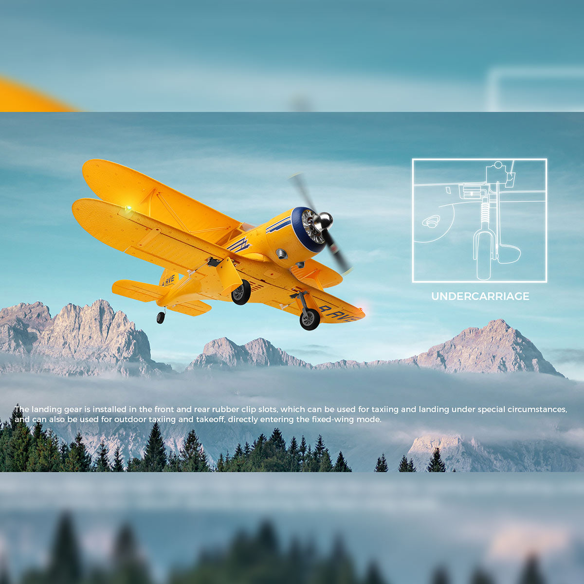 XK A300 Beech D17S Brushless RC Airplane Ready To Fly Biplane Kits - stirlingkit