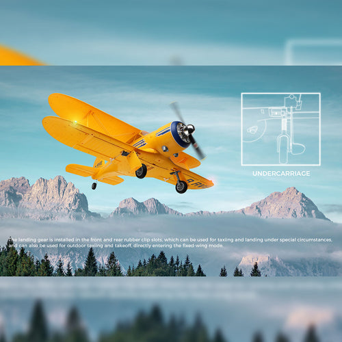 XK A300 Beech D17S Brushless RC Airplane Ready To Fly Biplane Kits - stirlingkit