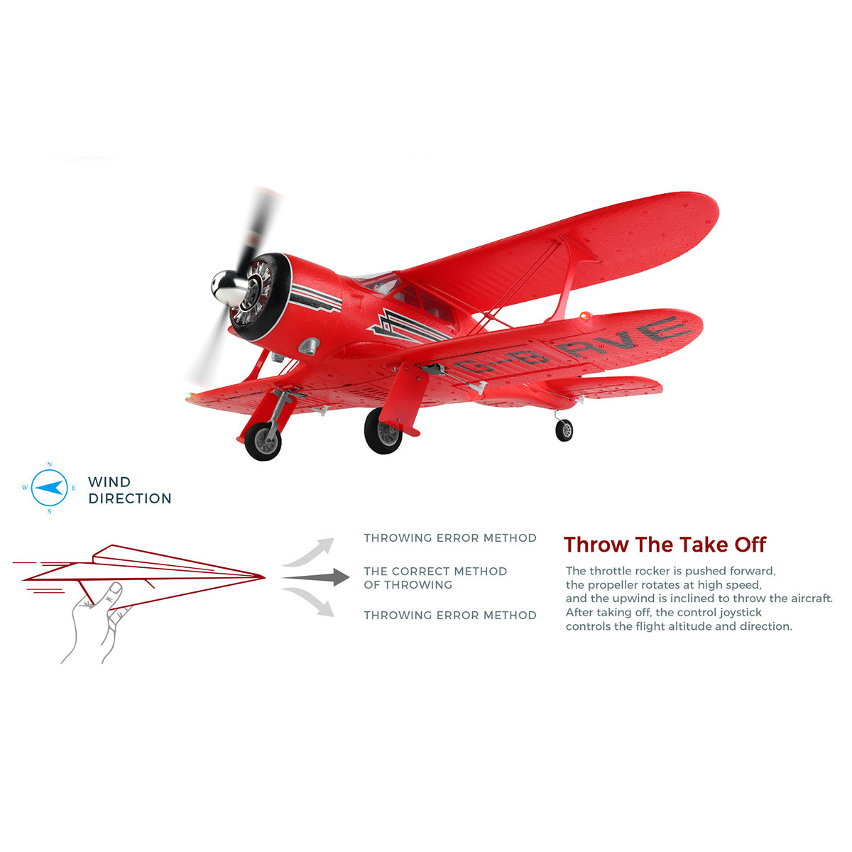 XK A300 Beech D17S Brushless RC Airplane Ready To Fly Biplane Kits - stirlingkit