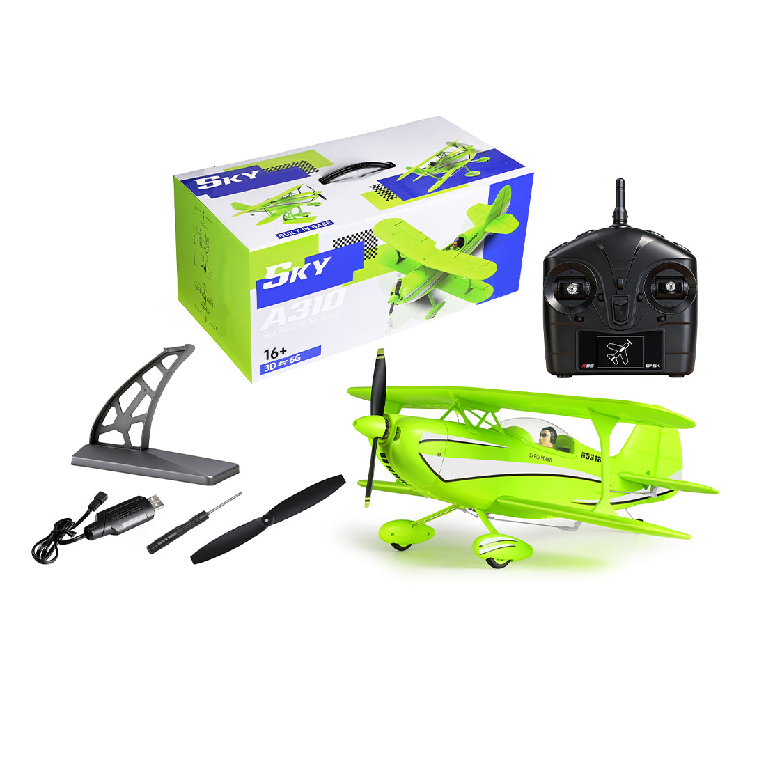 XK A310 RTF Beechcraft  D17S 2.4G 4CH Quick-Release EPP Scale RC Fixed-Wing Bi-Wing Plane - stirlingkit