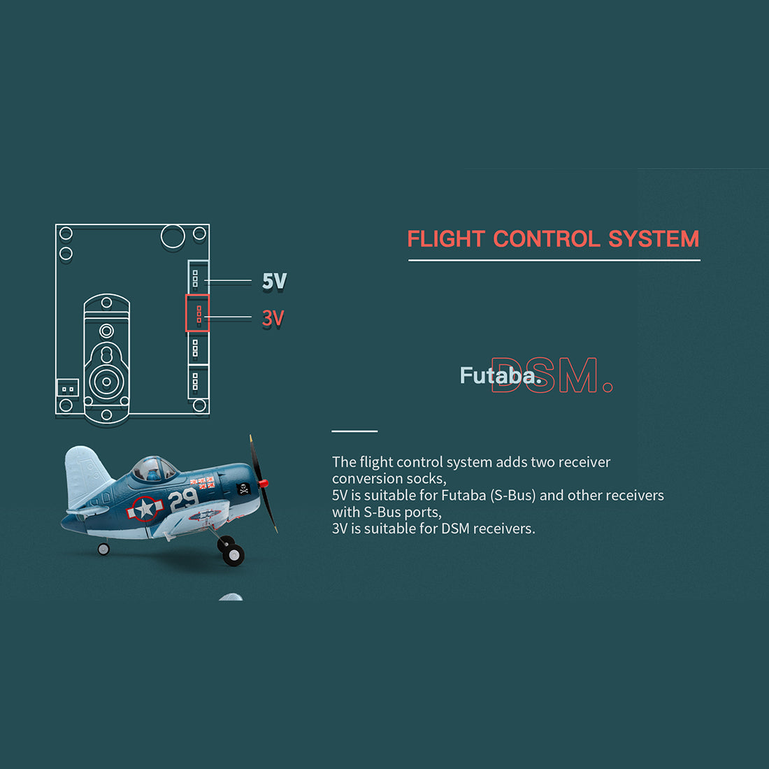 XK A500 Cors-air F4U Cartoon Fattie Plane RTF 3D/6G 2.4G 4CH RC EPP Fixed-Wing Airplane Model - stirlingkit