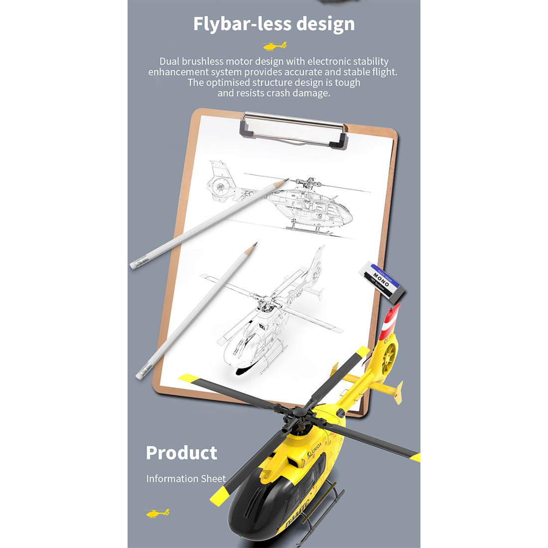 YU XIANG F06 EC-135 2.4G 6CH RC RTF Easy to Fly OAMTC RC Helicopter 1/36 Scale - stirlingkit