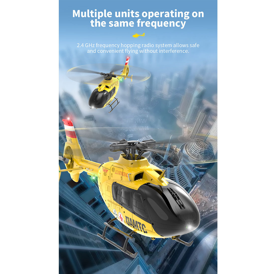 YU XIANG F06 EC-135 2.4G 6CH RC RTF Easy to Fly OAMTC RC Helicopter 1/36 Scale
