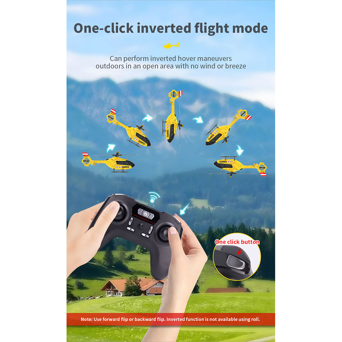 YU XIANG F06 EC-135 2.4G 6CH RC RTF Easy to Fly OAMTC RC Helicopter 1/36 Scale - stirlingkit