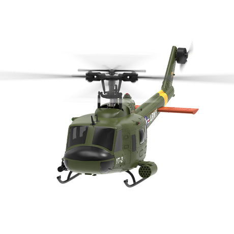YU XIANG F07 UH-1 Huey 2.4G 6CH 1/34 Scale RC Military Helicopter Flybarless Helicopter Model Easy to Fly - stirlingkit